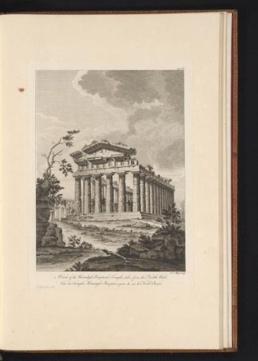 View of the Ruins of a Temple in Paestum