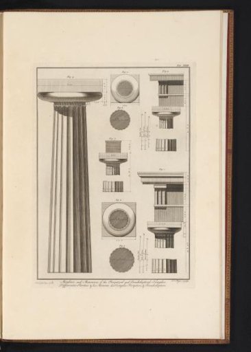 Architectural details of a temple column