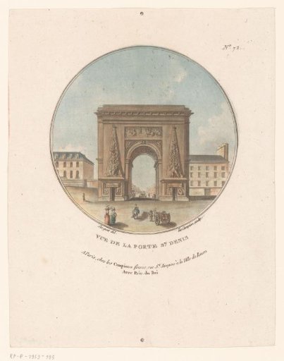 View of the Porte Saint-Denis in Paris