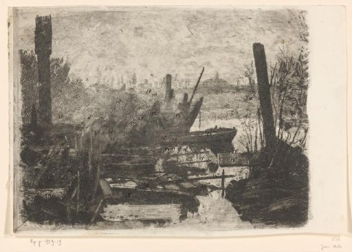 Wrecks in a polder landscape