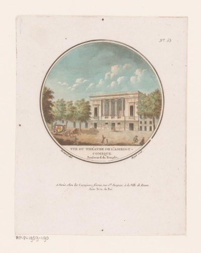 View of the Théâtre de l'Ambigu-Comique