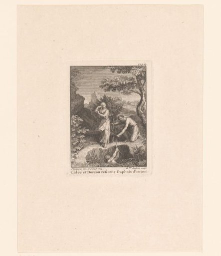 Daphnis rescued from a well by Chloë and Dorcon