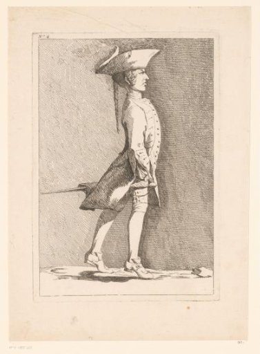 Caricature of a French soldier