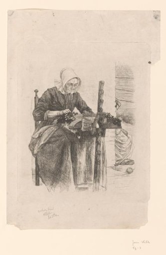 Lace worker at 's Gravemoer