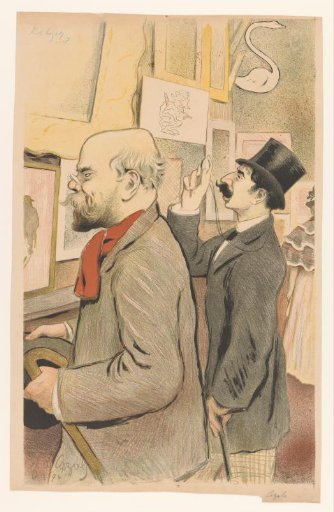 Verlaine and an Unknown Man Viewing Prints