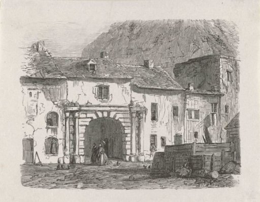 Gate in the suburb Claussen of the city of Luxembourg