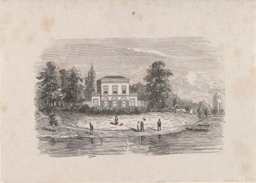 View of a country house on the water
