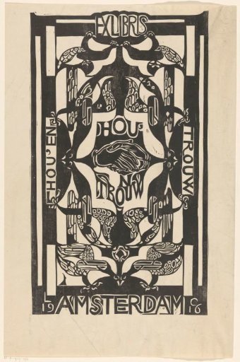 Bookplate of the association Hou'en Trouw