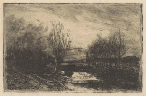 Ditch with pollarded willows