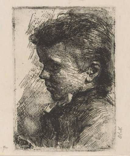 Portrait of a girl facing left