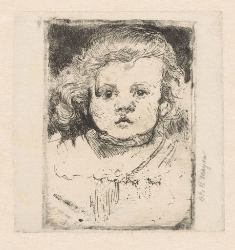 Portrait of M.A. van Houten as a Child with Curly Hair
