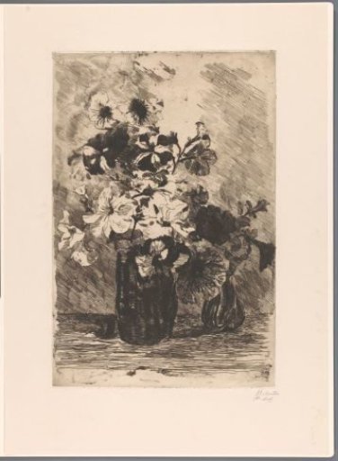 Petunias in Two Vases