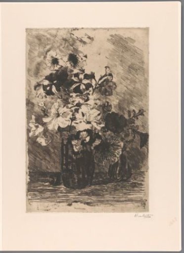 Petunias in Two Vases