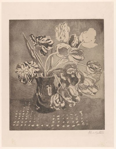 Tulips in a Pitcher