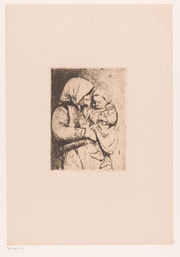 Mother with a child in her arms