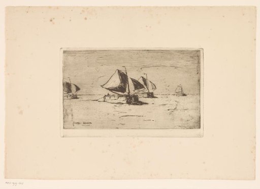 Sailing ships on the Scheldt