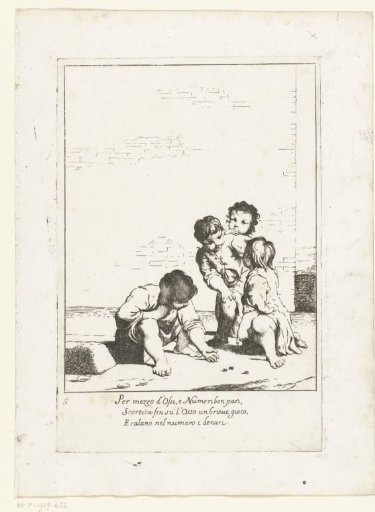Children Playing a Dice Game