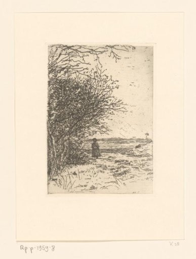 Woman in a landscape