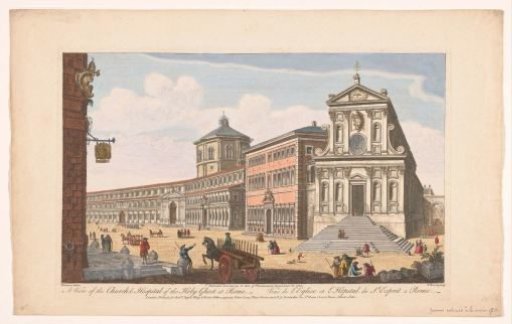 View of the church of Santo Spirito in Sassia in Rome