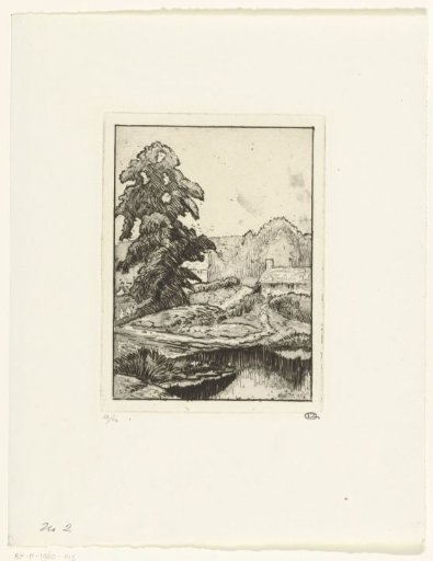 Landscape with a large tree
