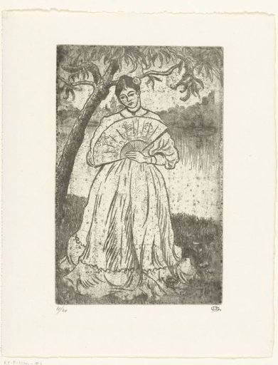 Woman with a fan