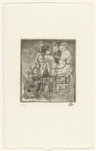Group of five seated girls