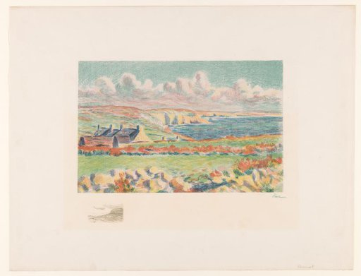 Coastal landscape with houses