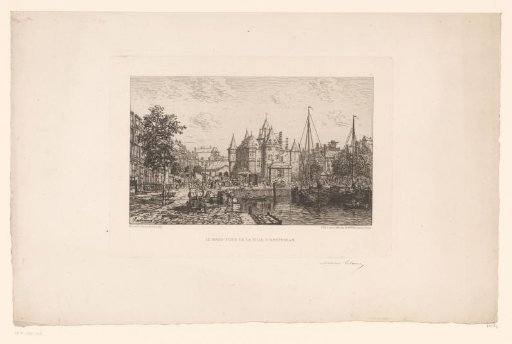 View of a harbour in Amsterdam