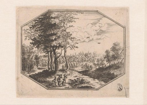 Landscape with four figures