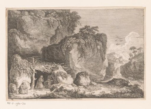 Two hermits in a rocky landscape