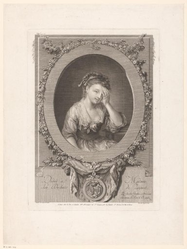 Young woman with hand to her head