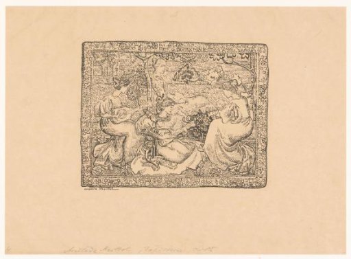 Tapestry with Four Music-Making Women in a Landscape