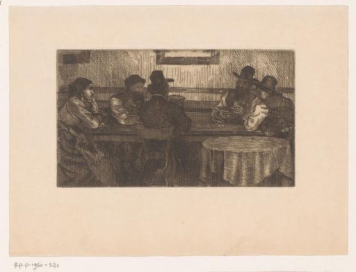 Card players at a table