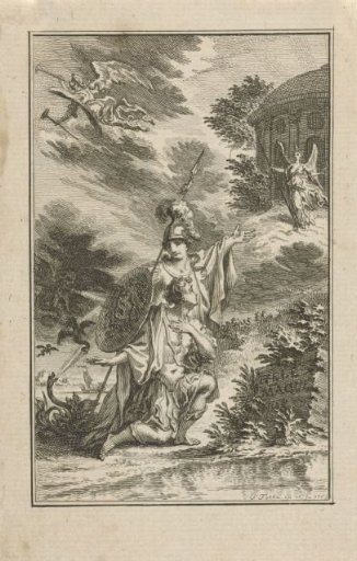 Minerva and Telemachus before a temple