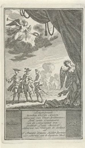 Three historical figures before a naval battle