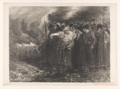 Crowd at the Edge of a Destroyed City