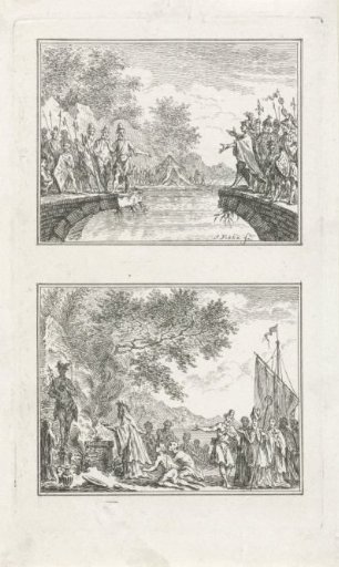 Civilis and Cerialis Negotiate on the Broken Bridge, 69-70, and Willibrord at a Non-Christian Sacrificial Ceremony, 700
