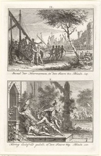 Invasion of the Normans, 810, and murder of Godfried the Norman, 885