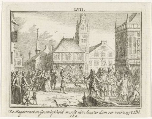 Removal of the magistrates and the Roman clergy from Amsterdam