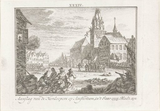 Attack by the Anabaptists in Amsterdam, 1535