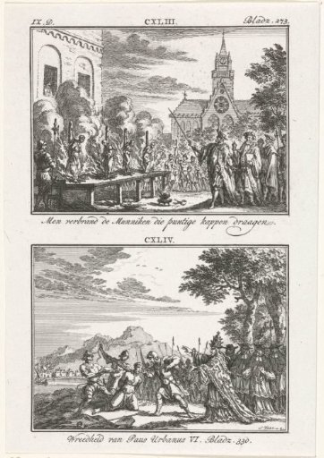 Monks burned at the stake and the cruel deeds of Pope Urban VI