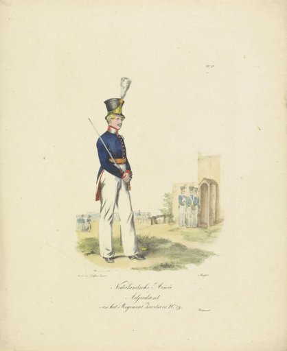 Adjutant of the Swiss Regiment, 1820-1825