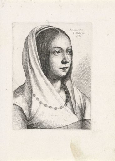 Portrait of a young woman with a headscarf