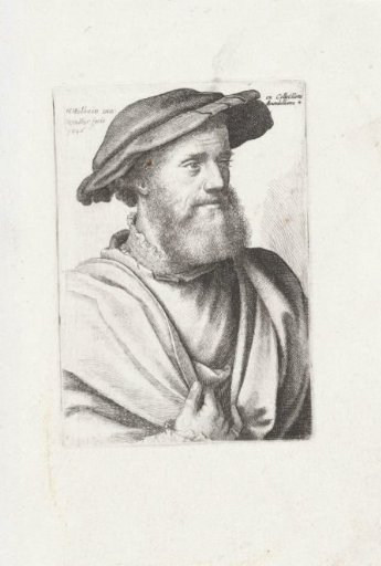 Portrait of a man with a beard and bonnet