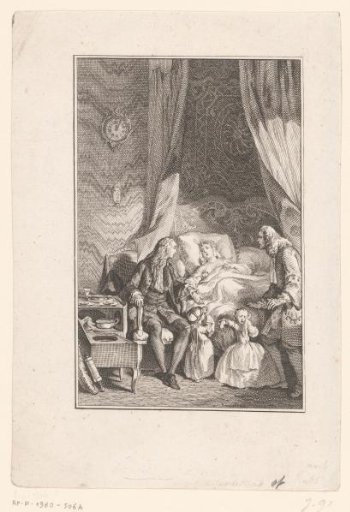 Woman in her sickbed