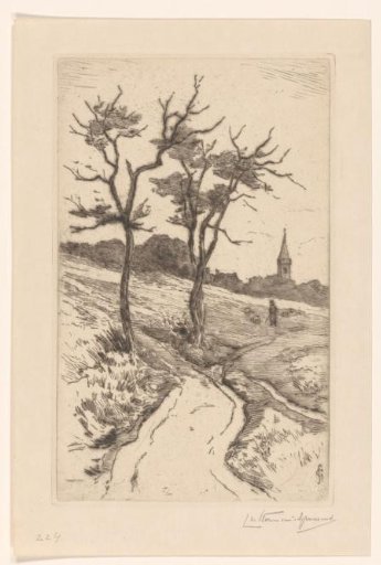 Dune Landscape with Church Tower of Katwijk