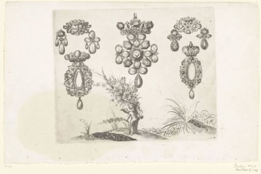 Nine brooches and earrings