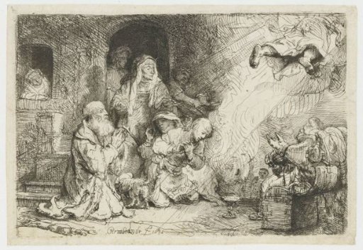The angel departing from the family of Tobias