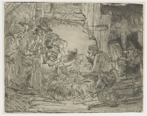 The adoration of the shepherds: with the lamp