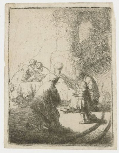 Christ disputing with the Doctors: small plate